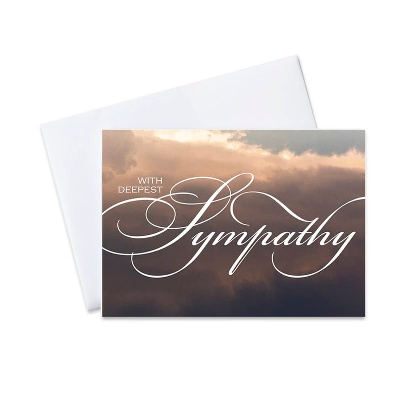CEO Cards Sympathy Cards with Envelopes for Family and Business (Soft-Lit Sky) Bulk 25 Pack of Elegantly Designed Condolence Cards with Envelopes (5x7 inch - A7) Office, Work, Employees & Clients (S1602) - Image 1